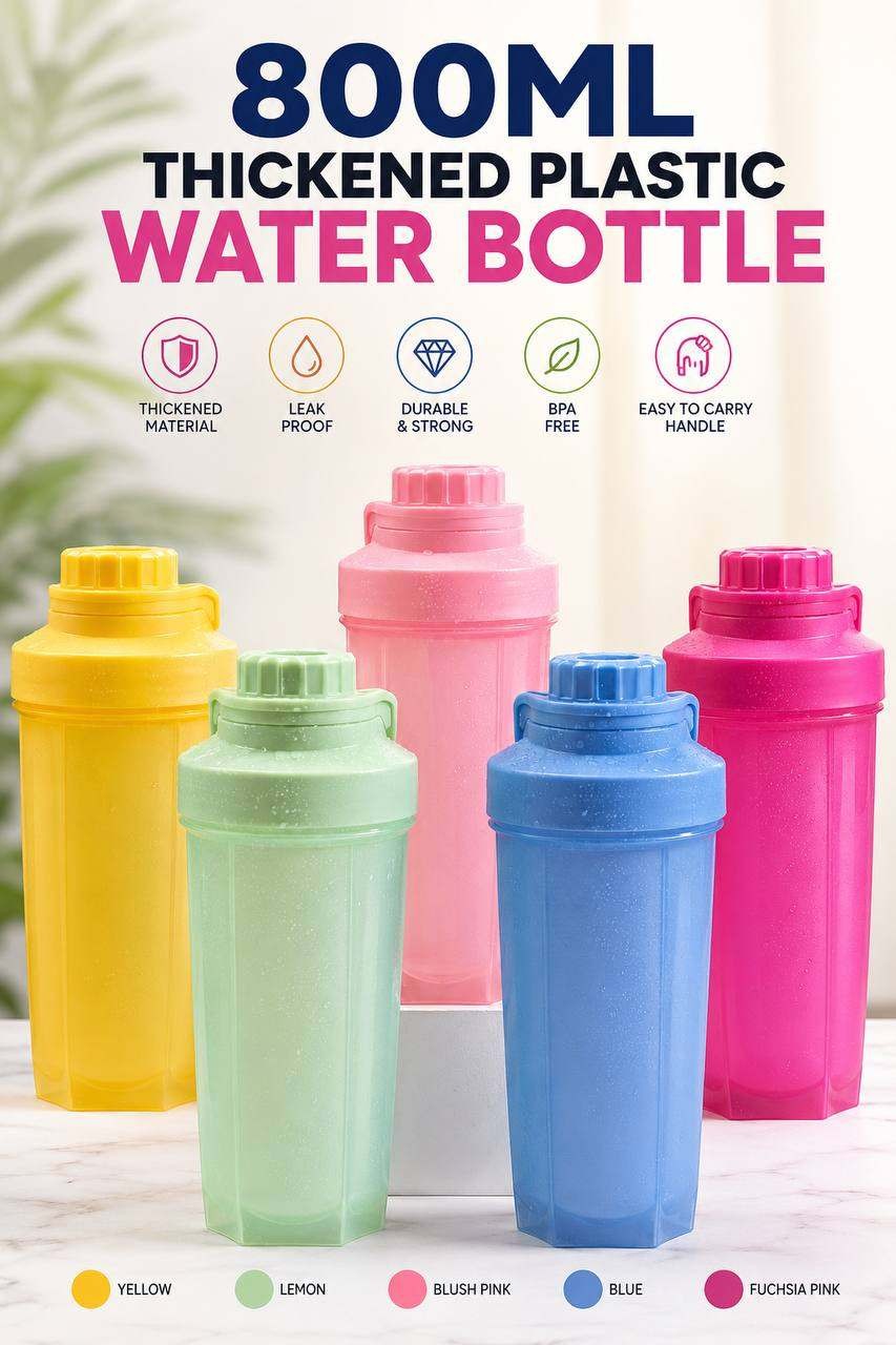 800ML THICKENED PLASTIC WATER BOTTLE