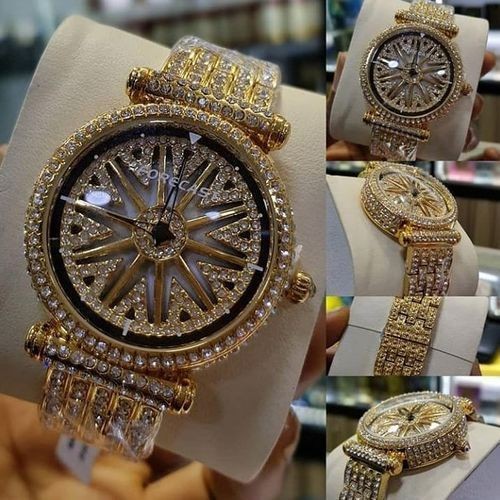 Forecast Fashion Spinning Wrist Watch-Gold