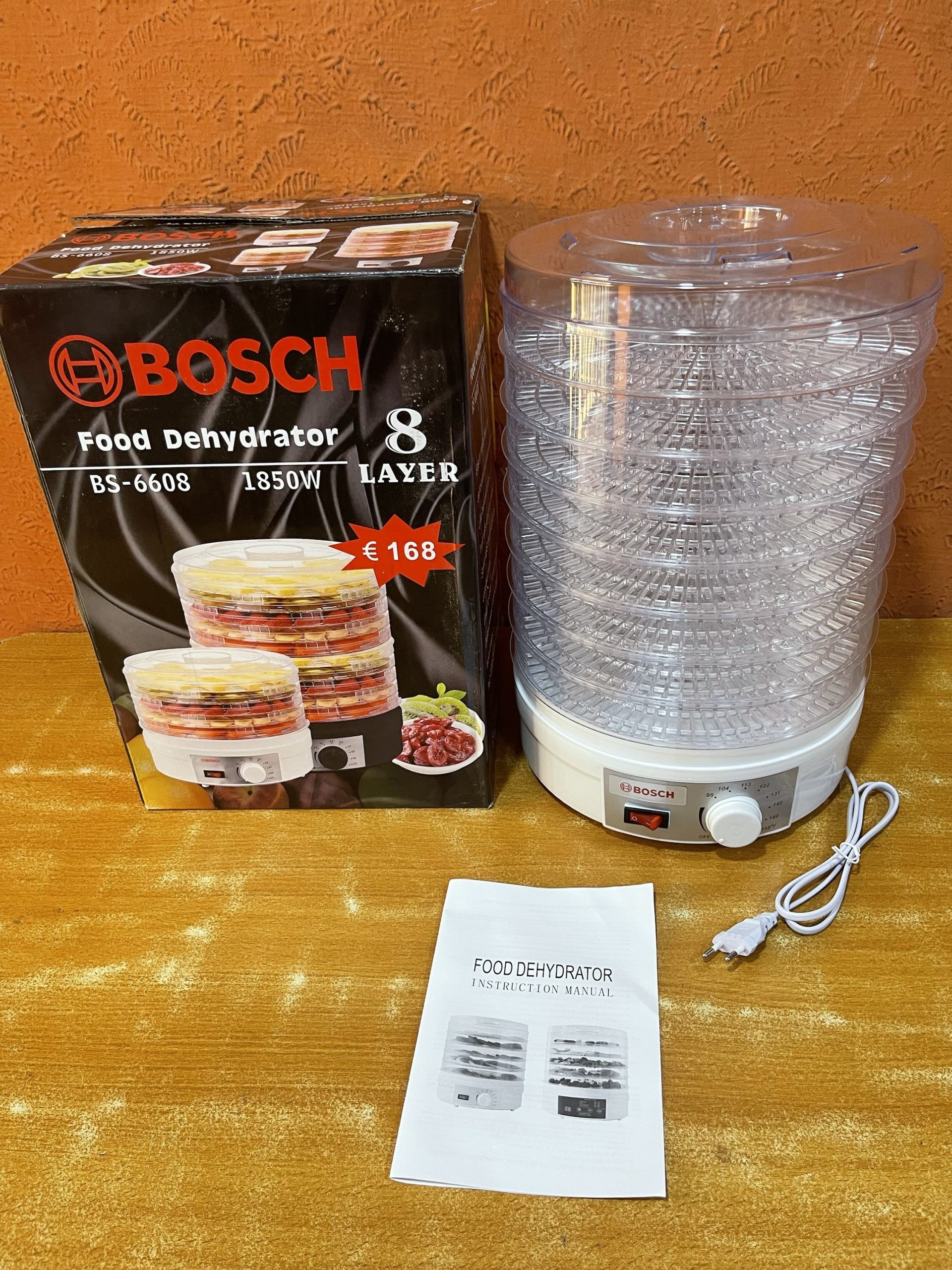 BOSCH (1850W) FOOD DEHYDRATOR - 8 LAYER