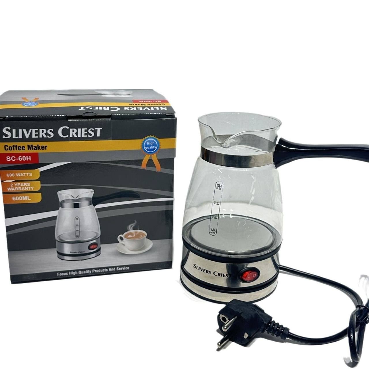 600ML SILVER CREST ELECTRIC COFFEE MAKER
