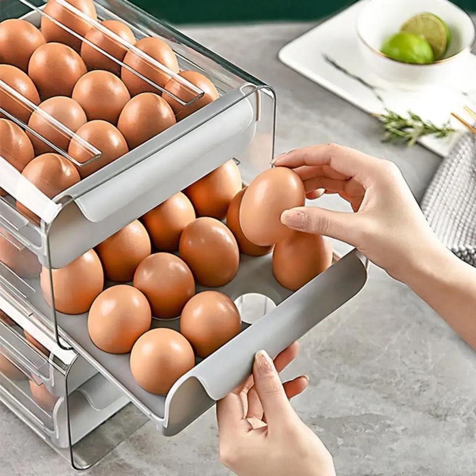 32 GRIDS MODERNIZED TRANSPARENT EGG ORGANIZER