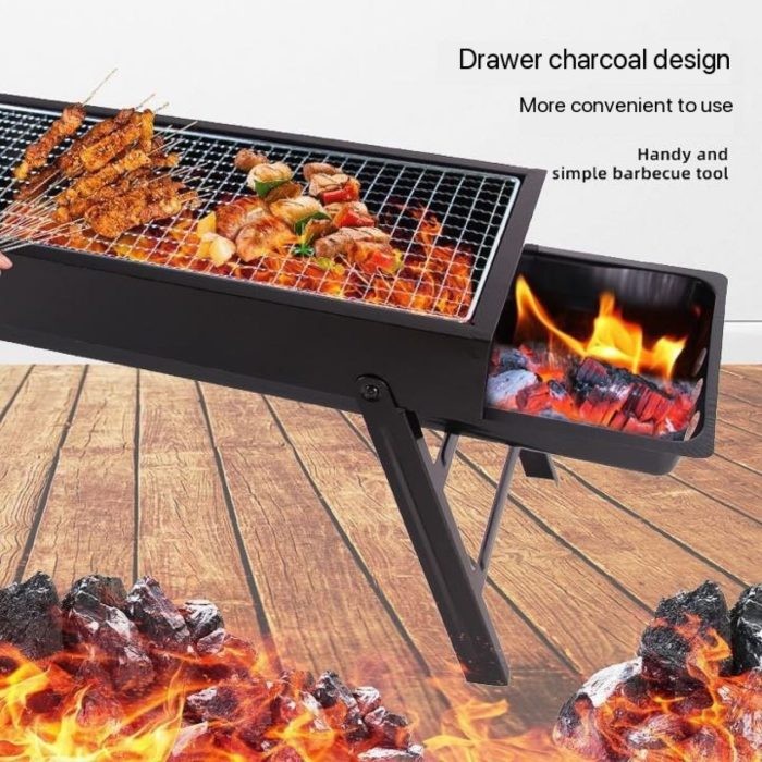 CHARCOAL INDOOR,OUTDOOR BBQ GRILL WITH DRAWER