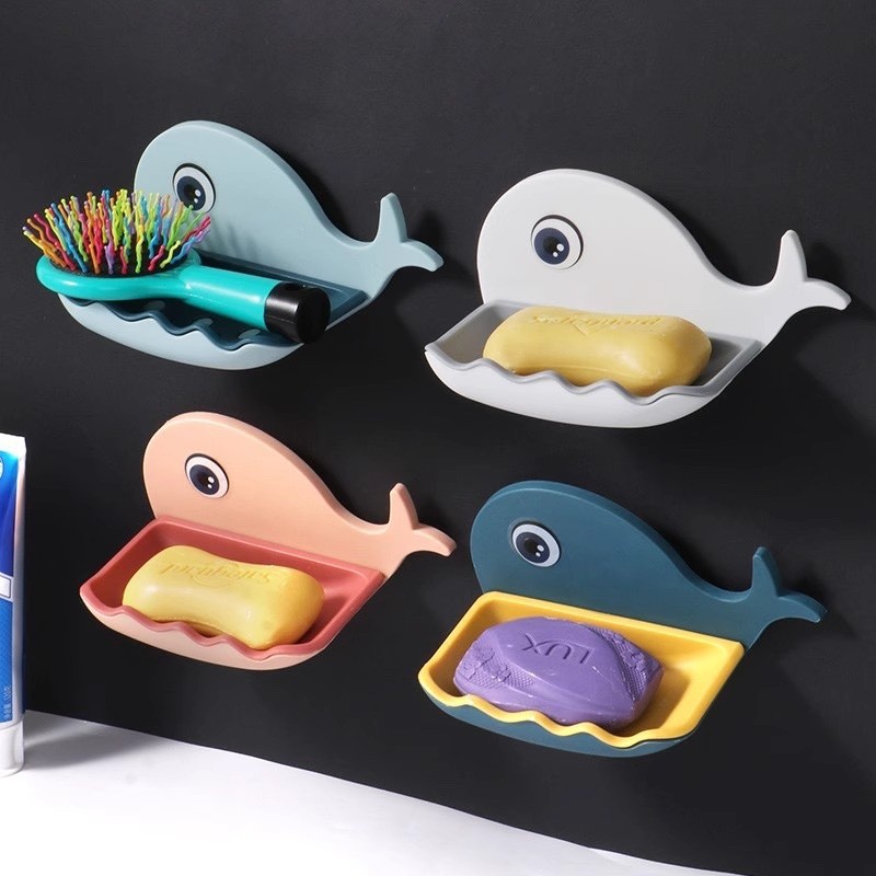 1PC WHALE SHAPE SUCTIONED SOAP RACK,HOLDER