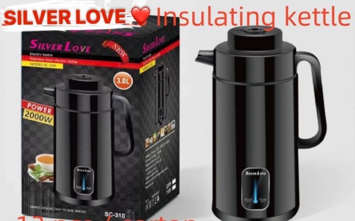 SILVER LOVE 2000W ELECTRIC KETTLE – 3L