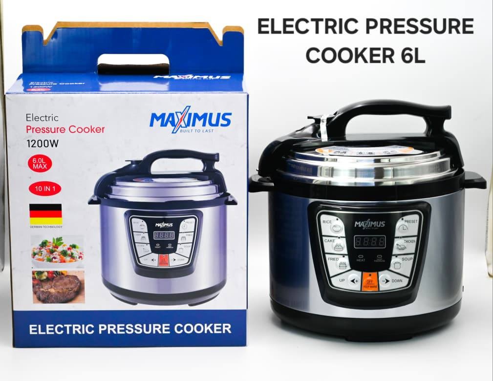 6L MAXIMUS ADVANCED TECH ALUMINUM LINER ELECTRIC PRESSURE COOKER (1200W)