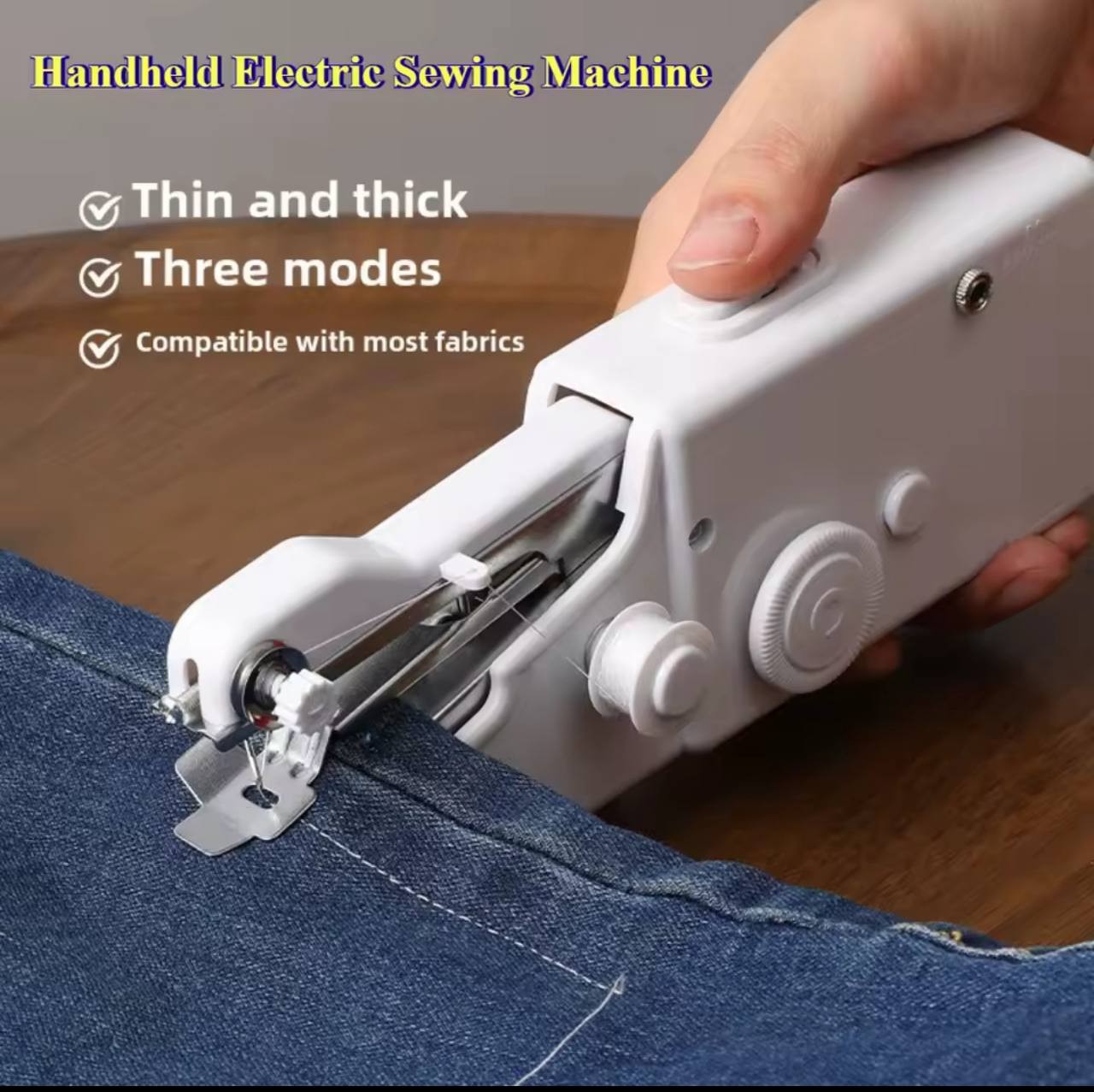 BATTERY-OPERATED HANDHELD SEWING MACHINE